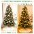 Gymax 7.5 ft Pre-Lit Hinged Christmas Tree Artificial Xmas Tree w/ 100pcs Ornaments Perspective: left