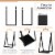Firewood Rack Fireplace Wood Holder Storage Log Holder with Raised Base Perspective: left
