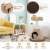 Gymax 28'' Hand-Made Cat Tree Tower Natural Bowl Shaped w/Perch Perspective: left