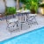 Mosaic Patio Round Bistro Table Outdoor Dining Table Garden Plant Stand Perspective: left