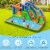 Gymax Inflatable Water Slide Giant Bounce Castle w/ Dual Climbing Walls & 735W Blower Perspective: left