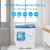 Portable Semi-automatic Washing Machine 26 lbs Twin Tub Laundry Washer Blue Perspective: left