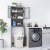 Grey Bathroom Over The Toilet Space Saver Storage Cabinet Organizer Shelf Perspective: left