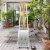 42,000 BTU Stainless Steel Pyramid Patio Heater Glass Tube Flame W/ Wheels Perspective: left
