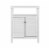 Elegant Home Fashions Wooden Bathroom Floor Cabinet & Shelf 2 Door White S0670 Perspective: left