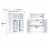 Teamson Home Wooden Bathroom Floor Storage Cabinet Room Space Saver Organizer, White Perspective: left
