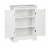 Elegant Home Fashions Wooden Bathroom Freestanding Floor Storage Cabinet Space Saver, White Perspective: left