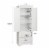 Elegant Home Fashions Wooden Bathroom Linen Storage Cabinet Space Saver Organizer, White Perspective: left