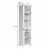 Elegant Home Fashions Wooden Bathroom Linen Cabinet Functional Storage Space Saver, White Perspective: left