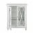 Elegant Home Fashions Wooden Bathroom Floor Storage Cabinet Living Room Space Saver, White Perspective: left