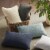 INK+IVY Bree Knit Oblong Pillow Cover, 12 x 20 , Charcoal Perspective: left