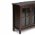 Atlin Designs 32 Transitional Solid Wood Low Cabinet in Tobacco Brown Perspective: left