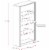 Atlin Designs 59 Tall 4 Shelf Bookcase in White Faux Woodgrain Perspective: left