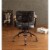 Bowery Hill Leather Swivel Office Chair in Vintage Black Perspective: left