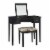 Riverbay Furniture Vanity Set Black with Bench Perspective: left