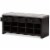 Baxton Studio 10 Cubby Upholstered Shoe Storage Bench in Gray Perspective: left