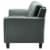 Bowery Hill 18.5 Contemporary Microfiber Loveseat Couch in Dark Gray Perspective: left