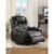 Bowery Hill Faux Leather Massage Rocker Recliner with Swivel Base in Black Perspective: left