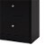 Levan Home Contemporary Wide 6 Drawer Double Bedroom Dresser in Black Perspective: left