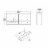 Levan Home Contemporary Wide 6 Drawer Double Bedroom Dresser in Oak Perspective: left