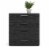 Levan Home Contemporary 4-Drawer Engineered Wood Chest in Black Perspective: left