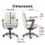 Scranton & Co Modern Executive Office Chair White Bonded Leather Perspective: left