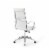 Scranton & Co High Back Ribbed Faux Leather Office Swivel Chair in White Perspective: left