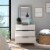 Levan Home 3 Drawer Bedroom Chest Dresser in White & Light Oak Perspective: left