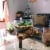 Blown Molten Glass Decorative Bowl / Terrarium On Teak Driftwood Base Perspective: left