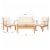 Safavieh PAT6717A 4 Piece Del Mar Outdoor Set, Teak Brown & Beige Perspective: left