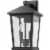 Z-Lite Beacon 2 Light 15  Clear Glass Aluminum Outdoor Wall Sconce in Black Perspective: left