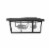 Z-Lite 568F-BK Beacon 6-Inch 3 Light 40W Dimmable Mount Ceiling Light, Black Perspective: left