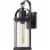 Z-Lite Roundhouse 20  Seedy Glass Aluminum Outdoor Wall Sconce in Black Perspective: left