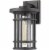Z-Lite Jordan 14  Seedy Glass Aluminum Outdoor Wall Sconce in Black Perspective: left
