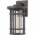 Z-Lite Jordan 14  Seedy Glass Aluminum Outdoor Wall Sconce in Bronze Perspective: left