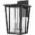 Z-Lite Seoul 2 Light 19  Clear Glass Aluminum Outdoor Wall Sconce in Black Perspective: left