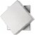 Z-Lite Quadrate 9  Sand Blast Glass Aluminum Outdoor LED Wall Sconce in Silver Perspective: left