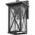 Z-Lite Brookside 15  Seedy Glass Aluminum Outdoor Wall Sconce in Black Perspective: left