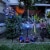 63 Inch Red White & Blue Stars and Stripes Metal Pinwheel Wind Spinner Perspective: left