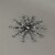 Jeweled 3D Black Bursting Star Wall Sculpture Set of 3 - Black Perspective: left