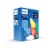 Christmas Holiday Gift Bag Whimsical Trees on Stripes Perspective: left
