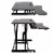 Happy Living Sit To Stand Desk Workstation - Black Perspective: left