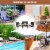 Costway 4PCS Patio Rattan Conversation Furniture Set Cushioned Seat Glass Table Perspective: left