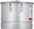 Sazon Aluminum Stock Pot with Steamer - Silver Perspective: left