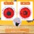 Costway 2 Pack 3 FT Halloween Inflatable Eyeballs w/ Air Blower & Red LED Lights Perspective: left