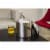 Insulated Stainless Steel Ice Bucket with Scoop, Lid and Handle (6.6 x 7.5 in) Perspective: left