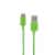 CELLCandy Braided Charge and Sync USB-to-Lightning Cable - Green/Blue Perspective: left