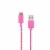 CELLCandy Braided Charge and Sync USB-to-Lightning Cable - Pink/Purple Perspective: left