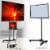 Mobile Stand with Wheels for 32-65 TV by Mount Factory Perspective: left