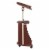 Pemberly Row Deluxe Height Adjustable Laptop Cart in Chocolate Perspective: left
